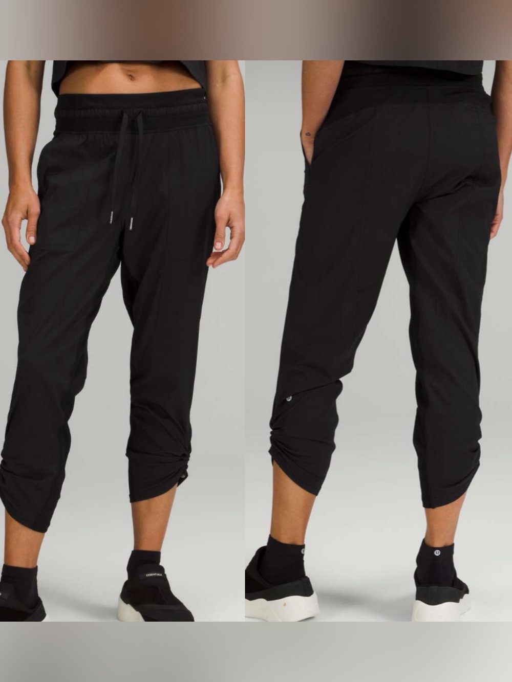 Lululemon Dance Studio Mid-Rise Crop 25"
Black Drawstring Casual Pants